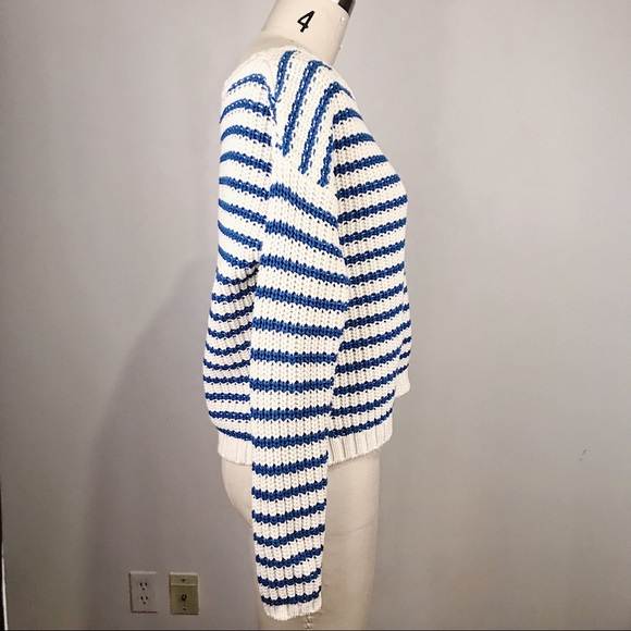 Tommy Hilfiger White & Blue Strip Sweater Size S - Picture 4 of 8